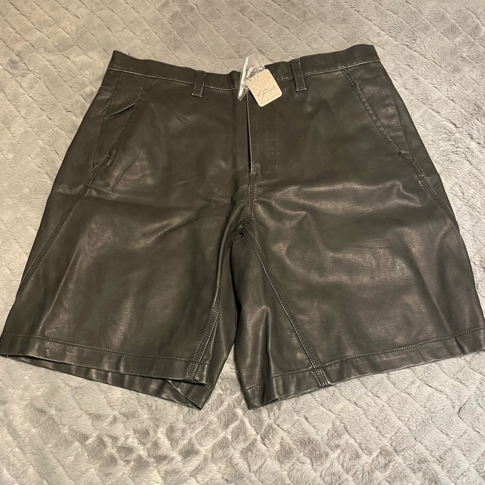 Women’s Vegan Leather Shorts